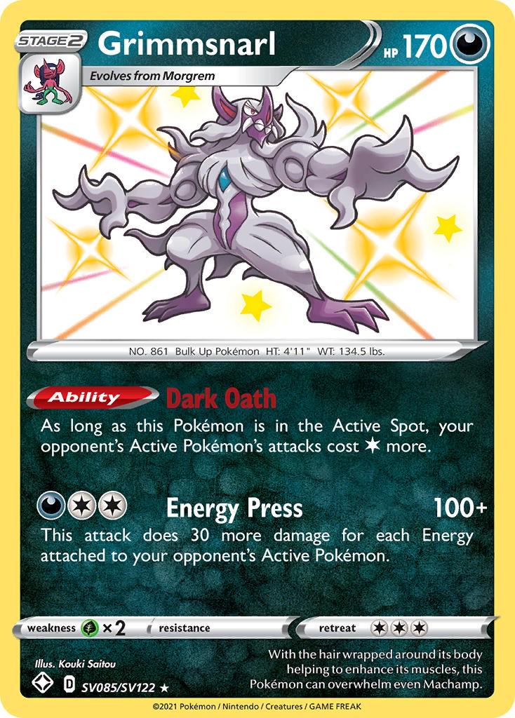 Shining Fates Grimmsnarl Pokémon card